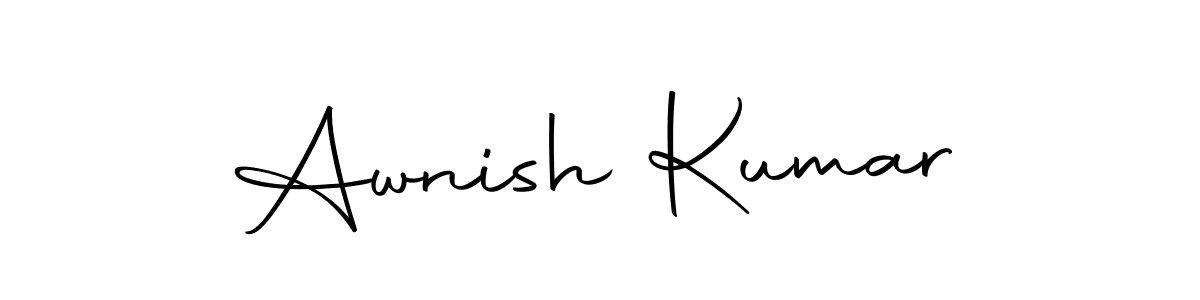 Make a beautiful signature design for name Awnish Kumar. With this signature (Autography-DOLnW) style, you can create a handwritten signature for free. Awnish Kumar signature style 10 images and pictures png