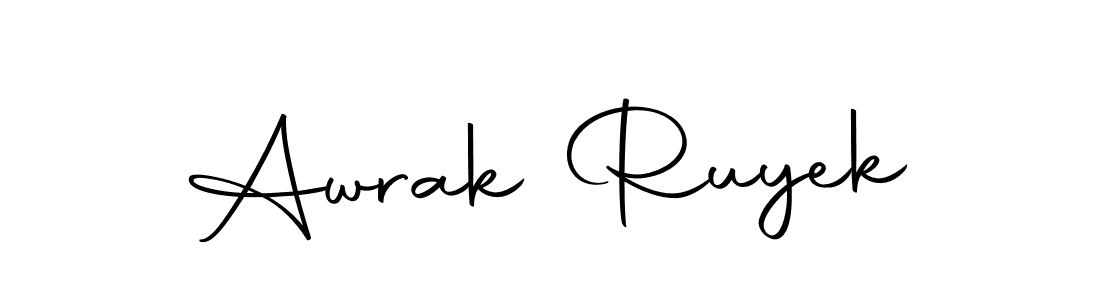 You should practise on your own different ways (Autography-DOLnW) to write your name (Awrak Ruyek) in signature. don't let someone else do it for you. Awrak Ruyek signature style 10 images and pictures png
