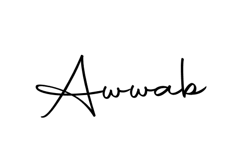 Also we have Awwab name is the best signature style. Create professional handwritten signature collection using Autography-DOLnW autograph style. Awwab signature style 10 images and pictures png