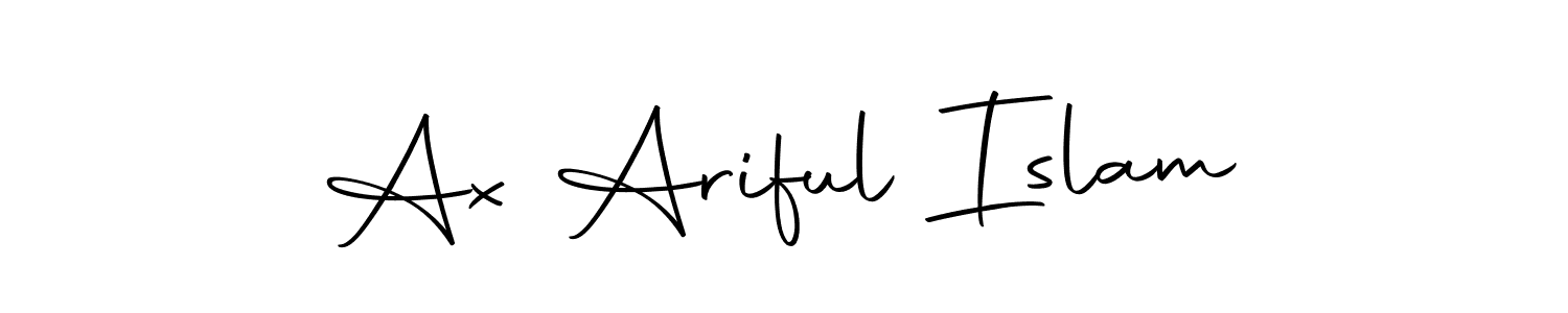 The best way (Autography-DOLnW) to make a short signature is to pick only two or three words in your name. The name Ax Ariful Islam include a total of six letters. For converting this name. Ax Ariful Islam signature style 10 images and pictures png