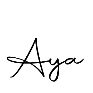 Use a signature maker to create a handwritten signature online. With this signature software, you can design (Autography-DOLnW) your own signature for name Aya. Aya signature style 10 images and pictures png