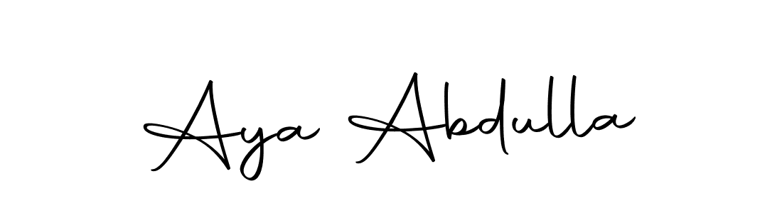 You can use this online signature creator to create a handwritten signature for the name Aya Abdulla. This is the best online autograph maker. Aya Abdulla signature style 10 images and pictures png