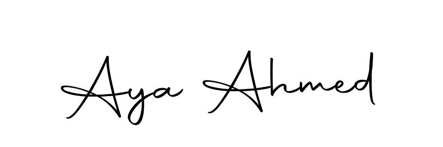 Make a beautiful signature design for name Aya Ahmed. With this signature (Autography-DOLnW) style, you can create a handwritten signature for free. Aya Ahmed signature style 10 images and pictures png