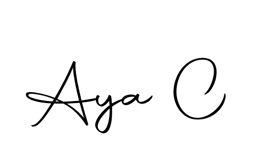 Similarly Autography-DOLnW is the best handwritten signature design. Signature creator online .You can use it as an online autograph creator for name Aya C. Aya C signature style 10 images and pictures png