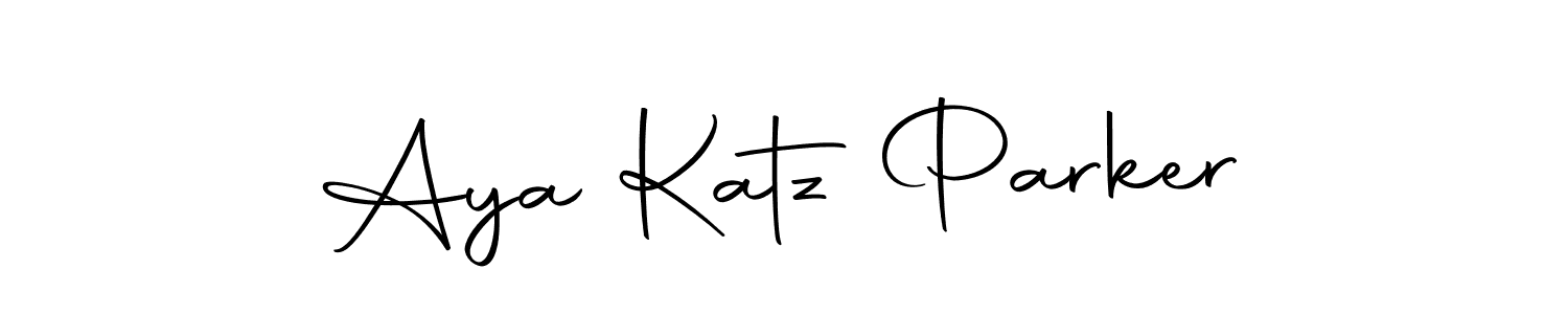 How to make Aya Katz Parker name signature. Use Autography-DOLnW style for creating short signs online. This is the latest handwritten sign. Aya Katz Parker signature style 10 images and pictures png