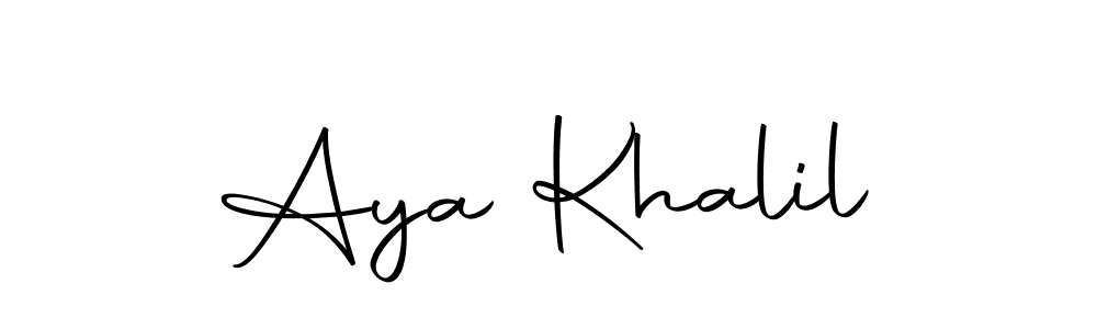 Also we have Aya Khalil name is the best signature style. Create professional handwritten signature collection using Autography-DOLnW autograph style. Aya Khalil signature style 10 images and pictures png