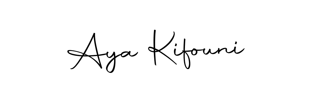 Similarly Autography-DOLnW is the best handwritten signature design. Signature creator online .You can use it as an online autograph creator for name Aya Kifouni. Aya Kifouni signature style 10 images and pictures png