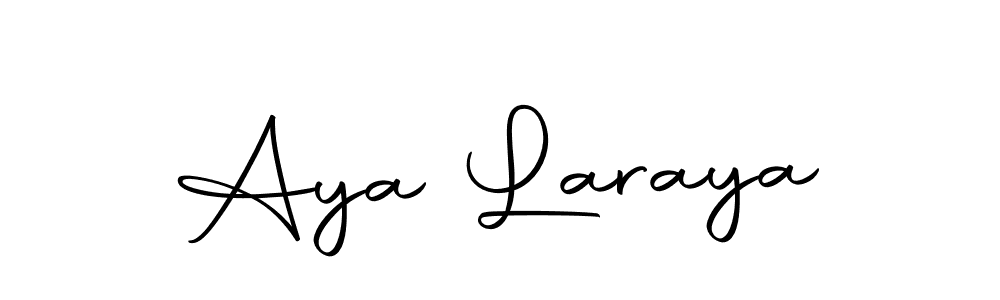 How to make Aya Laraya name signature. Use Autography-DOLnW style for creating short signs online. This is the latest handwritten sign. Aya Laraya signature style 10 images and pictures png