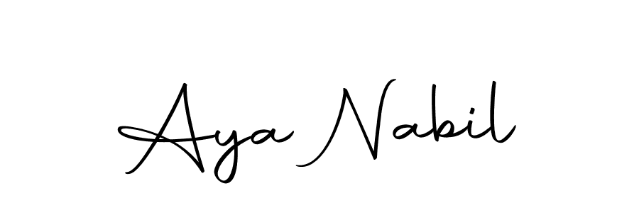 Make a beautiful signature design for name Aya Nabil. Use this online signature maker to create a handwritten signature for free. Aya Nabil signature style 10 images and pictures png