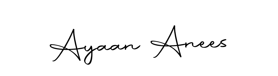 How to make Ayaan Anees name signature. Use Autography-DOLnW style for creating short signs online. This is the latest handwritten sign. Ayaan Anees signature style 10 images and pictures png