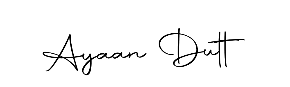 Create a beautiful signature design for name Ayaan Dutt. With this signature (Autography-DOLnW) fonts, you can make a handwritten signature for free. Ayaan Dutt signature style 10 images and pictures png