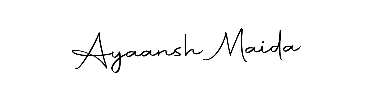 The best way (Autography-DOLnW) to make a short signature is to pick only two or three words in your name. The name Ayaansh Maida include a total of six letters. For converting this name. Ayaansh Maida signature style 10 images and pictures png