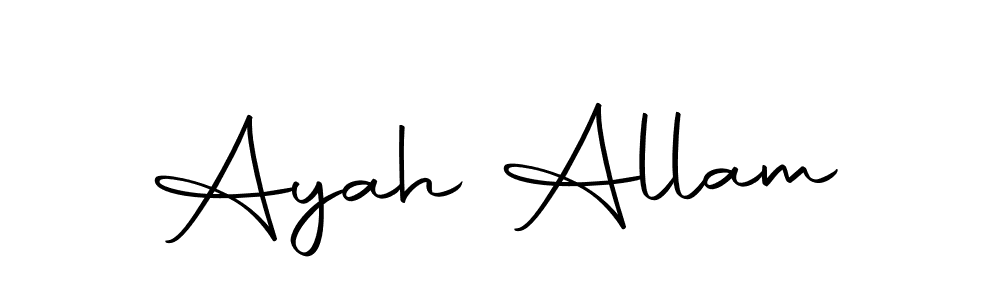 You can use this online signature creator to create a handwritten signature for the name Ayah Allam. This is the best online autograph maker. Ayah Allam signature style 10 images and pictures png