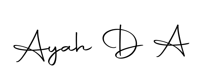 Make a beautiful signature design for name Ayah D A. Use this online signature maker to create a handwritten signature for free. Ayah D A signature style 10 images and pictures png