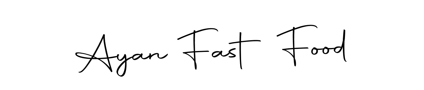 Make a beautiful signature design for name Ayan Fast Food. Use this online signature maker to create a handwritten signature for free. Ayan Fast Food signature style 10 images and pictures png