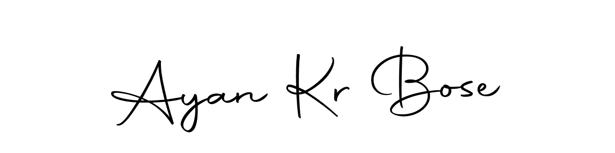You can use this online signature creator to create a handwritten signature for the name Ayan Kr Bose. This is the best online autograph maker. Ayan Kr Bose signature style 10 images and pictures png
