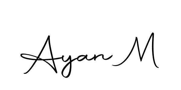 Ayan M stylish signature style. Best Handwritten Sign (Autography-DOLnW) for my name. Handwritten Signature Collection Ideas for my name Ayan M. Ayan M signature style 10 images and pictures png