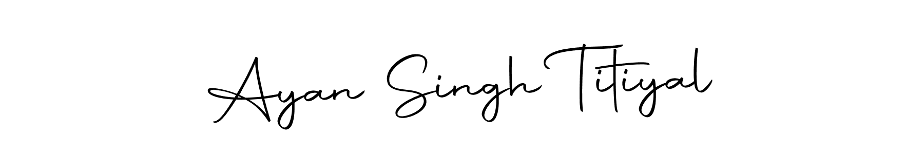 How to make Ayan Singh Titiyal name signature. Use Autography-DOLnW style for creating short signs online. This is the latest handwritten sign. Ayan Singh Titiyal signature style 10 images and pictures png