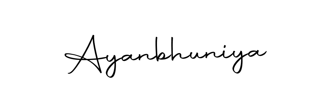 Design your own signature with our free online signature maker. With this signature software, you can create a handwritten (Autography-DOLnW) signature for name Ayanbhuniya. Ayanbhuniya signature style 10 images and pictures png