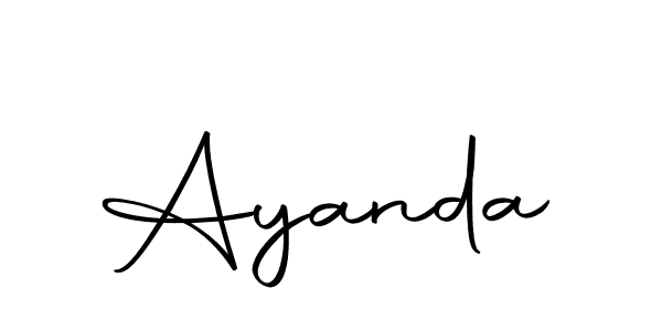 Design your own signature with our free online signature maker. With this signature software, you can create a handwritten (Autography-DOLnW) signature for name Ayanda. Ayanda signature style 10 images and pictures png