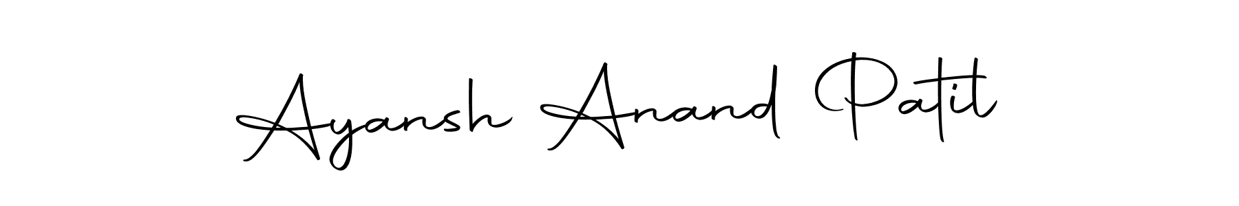 Make a short Ayansh Anand Patil signature style. Manage your documents anywhere anytime using Autography-DOLnW. Create and add eSignatures, submit forms, share and send files easily. Ayansh Anand Patil signature style 10 images and pictures png