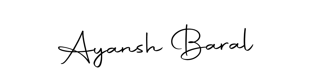 Make a beautiful signature design for name Ayansh Baral. Use this online signature maker to create a handwritten signature for free. Ayansh Baral signature style 10 images and pictures png