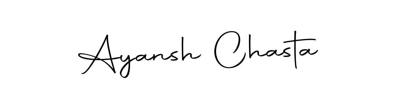 The best way (Autography-DOLnW) to make a short signature is to pick only two or three words in your name. The name Ayansh Chasta include a total of six letters. For converting this name. Ayansh Chasta signature style 10 images and pictures png