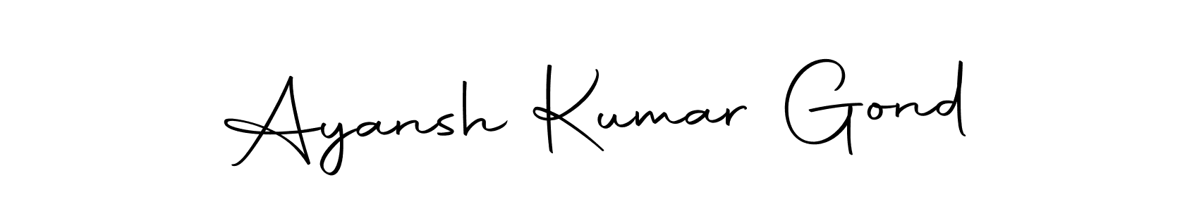 Create a beautiful signature design for name Ayansh Kumar Gond. With this signature (Autography-DOLnW) fonts, you can make a handwritten signature for free. Ayansh Kumar Gond signature style 10 images and pictures png