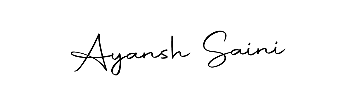 You should practise on your own different ways (Autography-DOLnW) to write your name (Ayansh Saini) in signature. don't let someone else do it for you. Ayansh Saini signature style 10 images and pictures png