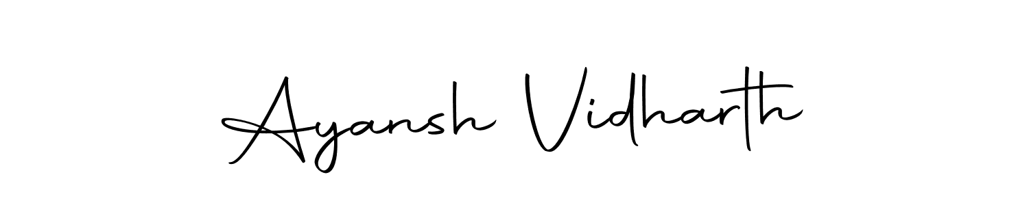 Use a signature maker to create a handwritten signature online. With this signature software, you can design (Autography-DOLnW) your own signature for name Ayansh Vidharth. Ayansh Vidharth signature style 10 images and pictures png