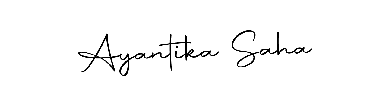 How to make Ayantika Saha name signature. Use Autography-DOLnW style for creating short signs online. This is the latest handwritten sign. Ayantika Saha signature style 10 images and pictures png