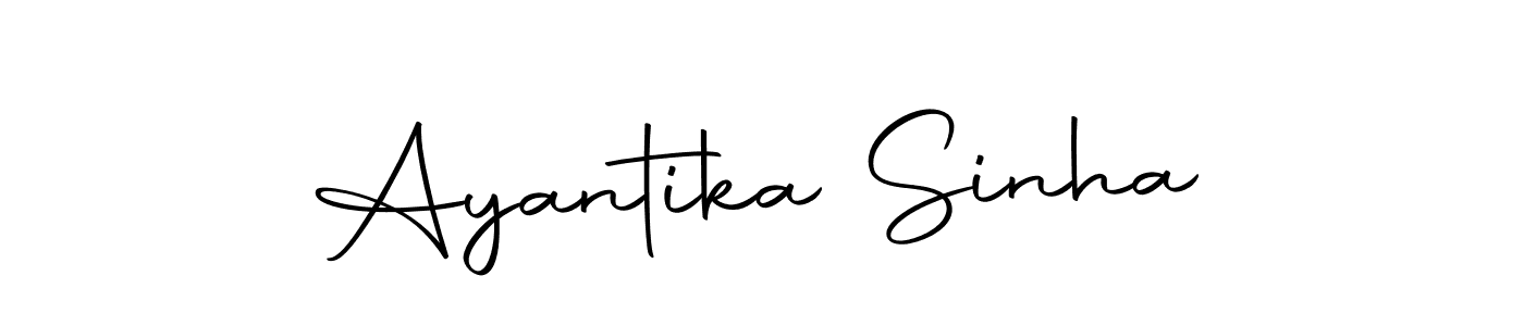 How to make Ayantika Sinha name signature. Use Autography-DOLnW style for creating short signs online. This is the latest handwritten sign. Ayantika Sinha signature style 10 images and pictures png