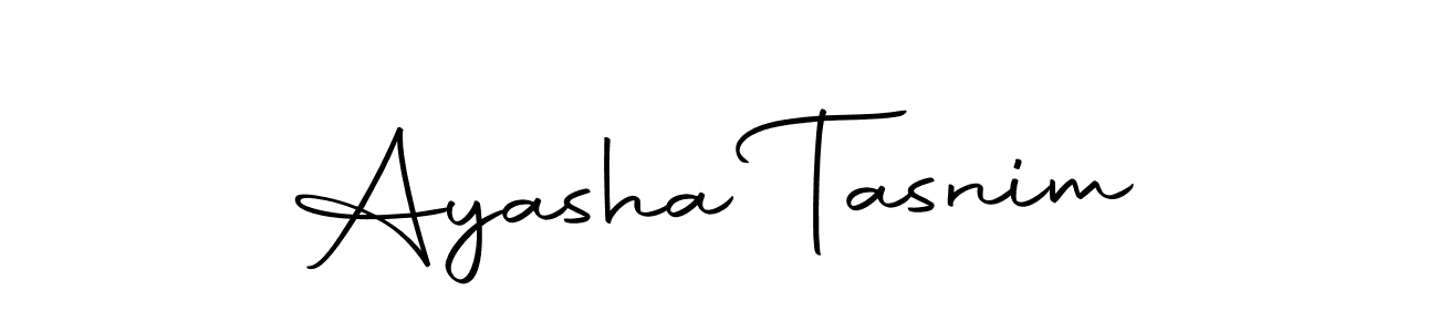 Create a beautiful signature design for name Ayasha Tasnim. With this signature (Autography-DOLnW) fonts, you can make a handwritten signature for free. Ayasha Tasnim signature style 10 images and pictures png