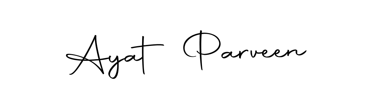 The best way (Autography-DOLnW) to make a short signature is to pick only two or three words in your name. The name Ayat Parveen include a total of six letters. For converting this name. Ayat Parveen signature style 10 images and pictures png