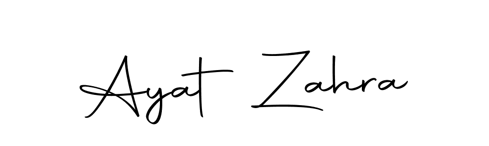 Make a beautiful signature design for name Ayat Zahra. With this signature (Autography-DOLnW) style, you can create a handwritten signature for free. Ayat Zahra signature style 10 images and pictures png