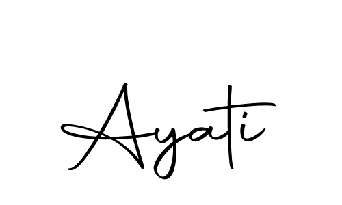 Use a signature maker to create a handwritten signature online. With this signature software, you can design (Autography-DOLnW) your own signature for name Ayati. Ayati signature style 10 images and pictures png