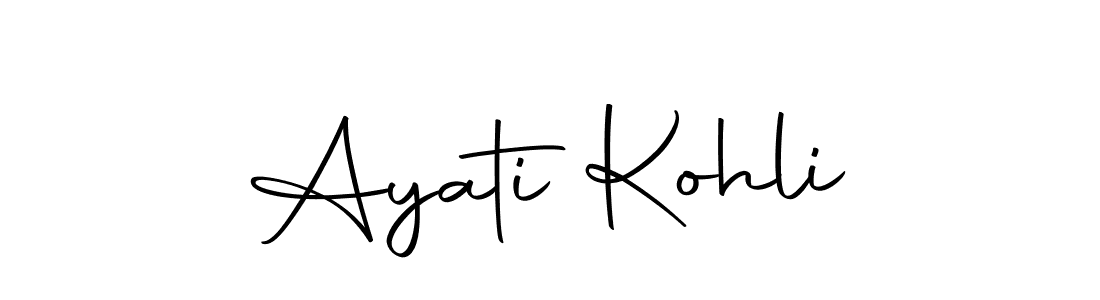 Here are the top 10 professional signature styles for the name Ayati Kohli. These are the best autograph styles you can use for your name. Ayati Kohli signature style 10 images and pictures png