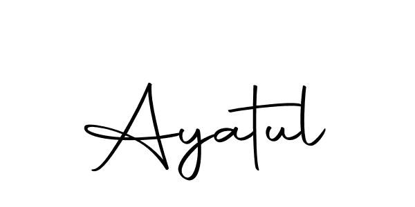 How to make Ayatul name signature. Use Autography-DOLnW style for creating short signs online. This is the latest handwritten sign. Ayatul signature style 10 images and pictures png