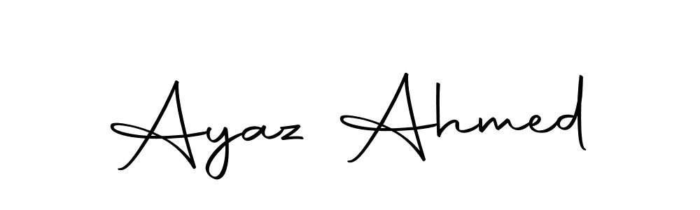 How to make Ayaz Ahmed name signature. Use Autography-DOLnW style for creating short signs online. This is the latest handwritten sign. Ayaz Ahmed signature style 10 images and pictures png