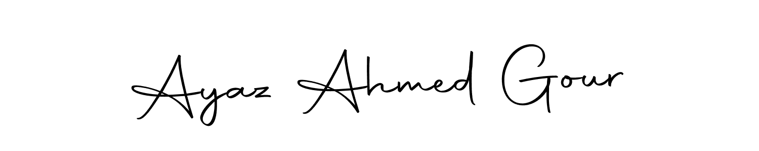 Create a beautiful signature design for name Ayaz Ahmed Gour. With this signature (Autography-DOLnW) fonts, you can make a handwritten signature for free. Ayaz Ahmed Gour signature style 10 images and pictures png