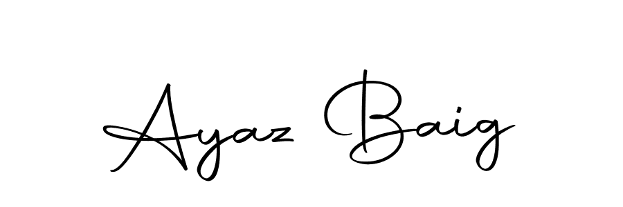 You should practise on your own different ways (Autography-DOLnW) to write your name (Ayaz Baig) in signature. don't let someone else do it for you. Ayaz Baig signature style 10 images and pictures png