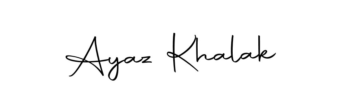 How to make Ayaz Khalak name signature. Use Autography-DOLnW style for creating short signs online. This is the latest handwritten sign. Ayaz Khalak signature style 10 images and pictures png