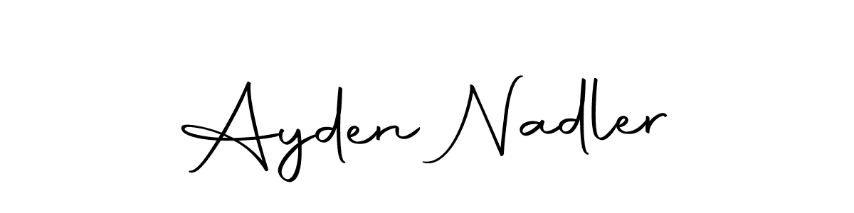 Create a beautiful signature design for name Ayden Nadler. With this signature (Autography-DOLnW) fonts, you can make a handwritten signature for free. Ayden Nadler signature style 10 images and pictures png