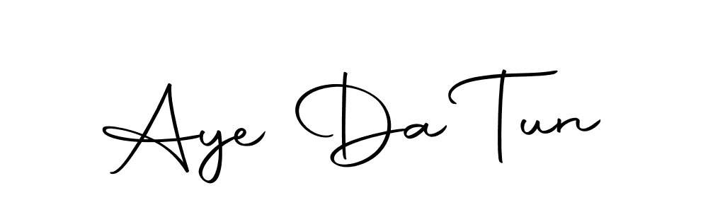 This is the best signature style for the Aye Da Tun name. Also you like these signature font (Autography-DOLnW). Mix name signature. Aye Da Tun signature style 10 images and pictures png