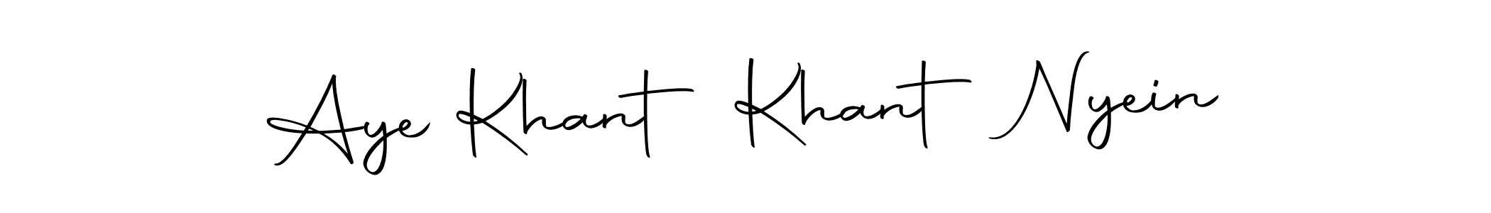 Make a beautiful signature design for name Aye Khant Khant Nyein. With this signature (Autography-DOLnW) style, you can create a handwritten signature for free. Aye Khant Khant Nyein signature style 10 images and pictures png