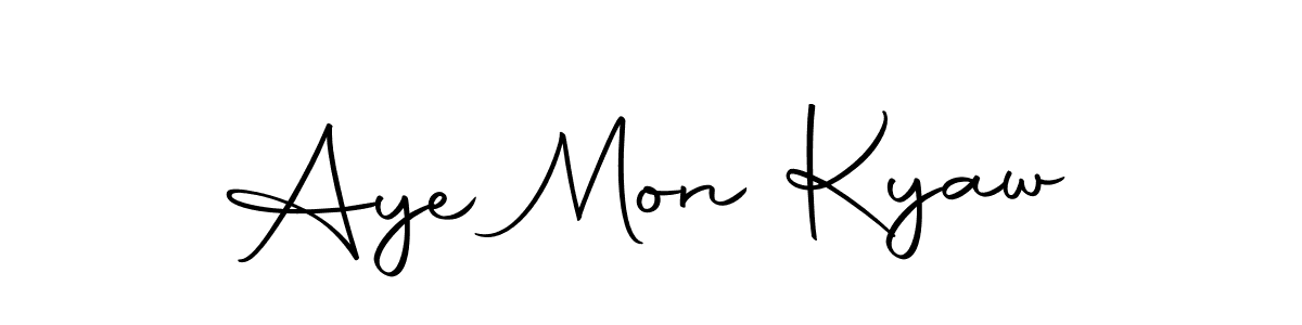 if you are searching for the best signature style for your name Aye Mon Kyaw. so please give up your signature search. here we have designed multiple signature styles  using Autography-DOLnW. Aye Mon Kyaw signature style 10 images and pictures png
