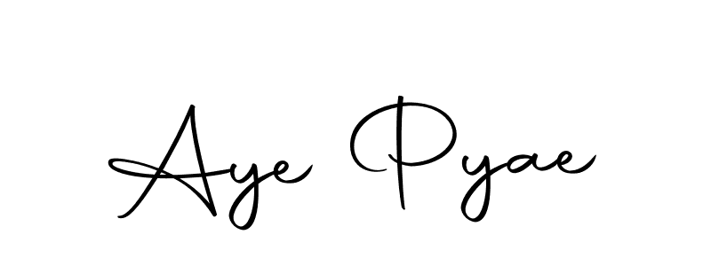 How to make Aye Pyae name signature. Use Autography-DOLnW style for creating short signs online. This is the latest handwritten sign. Aye Pyae signature style 10 images and pictures png