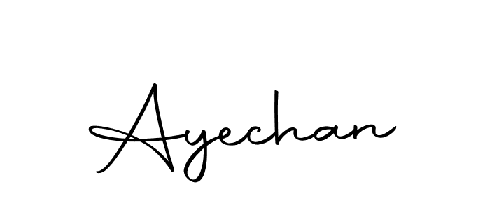 Design your own signature with our free online signature maker. With this signature software, you can create a handwritten (Autography-DOLnW) signature for name Ayechan. Ayechan signature style 10 images and pictures png