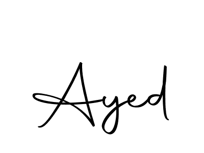 Create a beautiful signature design for name Ayed. With this signature (Autography-DOLnW) fonts, you can make a handwritten signature for free. Ayed signature style 10 images and pictures png