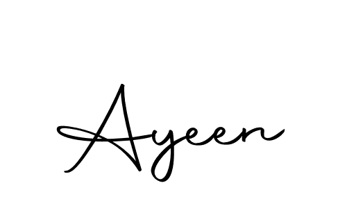 Design your own signature with our free online signature maker. With this signature software, you can create a handwritten (Autography-DOLnW) signature for name Ayeen. Ayeen signature style 10 images and pictures png